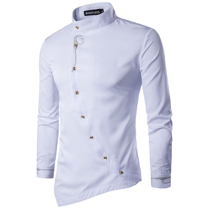 Playeras Hombre 2017, camisas de terciopelo de lujo para Hombre, camisas  con Cuello mandarín, franela negra ajustada, Camisa Casual china, Cuello  Mao _ - AliExpress Mobile