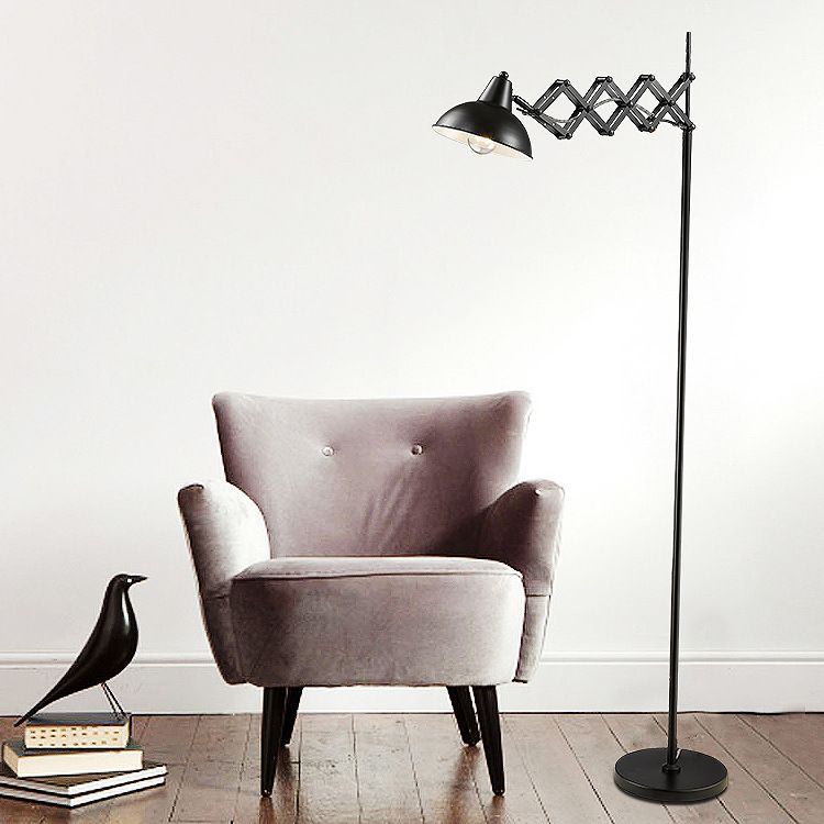 2019 Modern Floor Light Rococo Classic Style E27 Metal Lampshade Flexible Folding Floor Lamps Led Reading Light Floor Desk Lamp For Living Room From