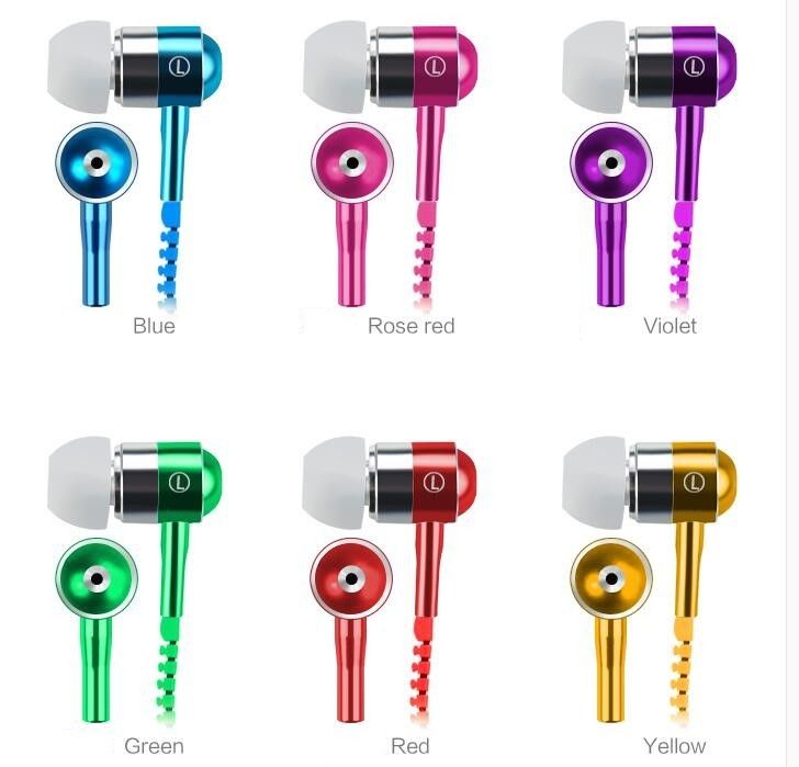 satin al cok renkli fermuar kulaklik kulaklik 3 5 mm jack bas kulakici kulak zip kulaklik kulaklik 100 adet tl6 46 dhgate comda