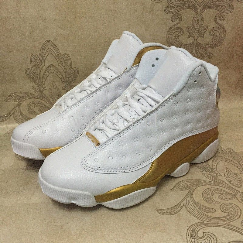 white and gold 13s