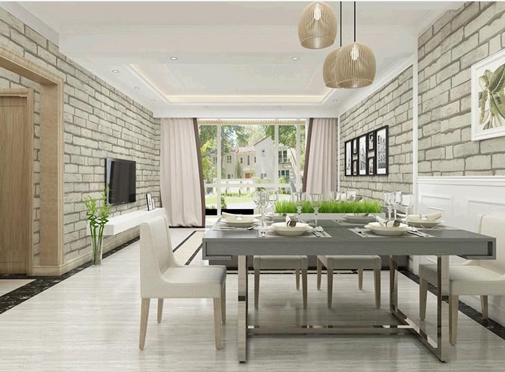 Pvc Chinese Style Brick Grain Wallpaper Retro Teahouse Hotel Engineering Guest Dining Room Background Wall Paper Uk 2019 From Wanyibao886