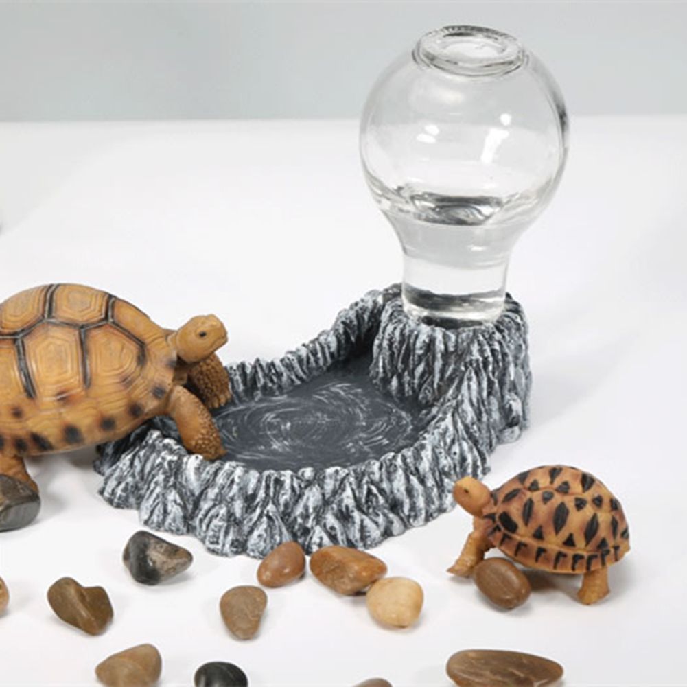 2020 Pet Tortoise Gravity Waterer Pet Water Station Lizard Frogs Snake