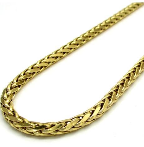 Cadena Tejido Chino | 65 cm de Largo - 3 mm de Grosor | Oro Laminado 18  Quilates - De todo