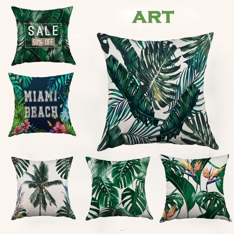 Modern Design Tropical Rain Forest Pillow Case Cover Wholesale In