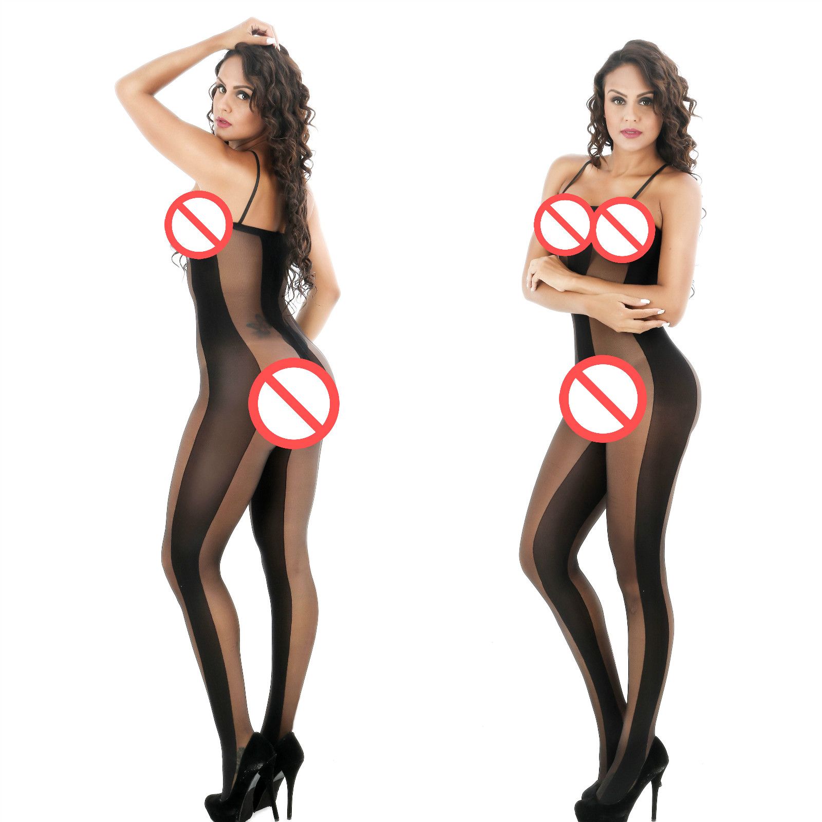 2019 See Through Black Open Crotch Hooded Socks Full Bodysuit Sexy  Bodystocking For Women Stretchy Sexy Lingerie Hot Teddies From Abbyelade,  $6.6 | ...