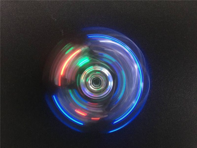 LED Fidget Spinner Tri Spinner Fidget Cube Toy 18 Pattern Plastic EDC