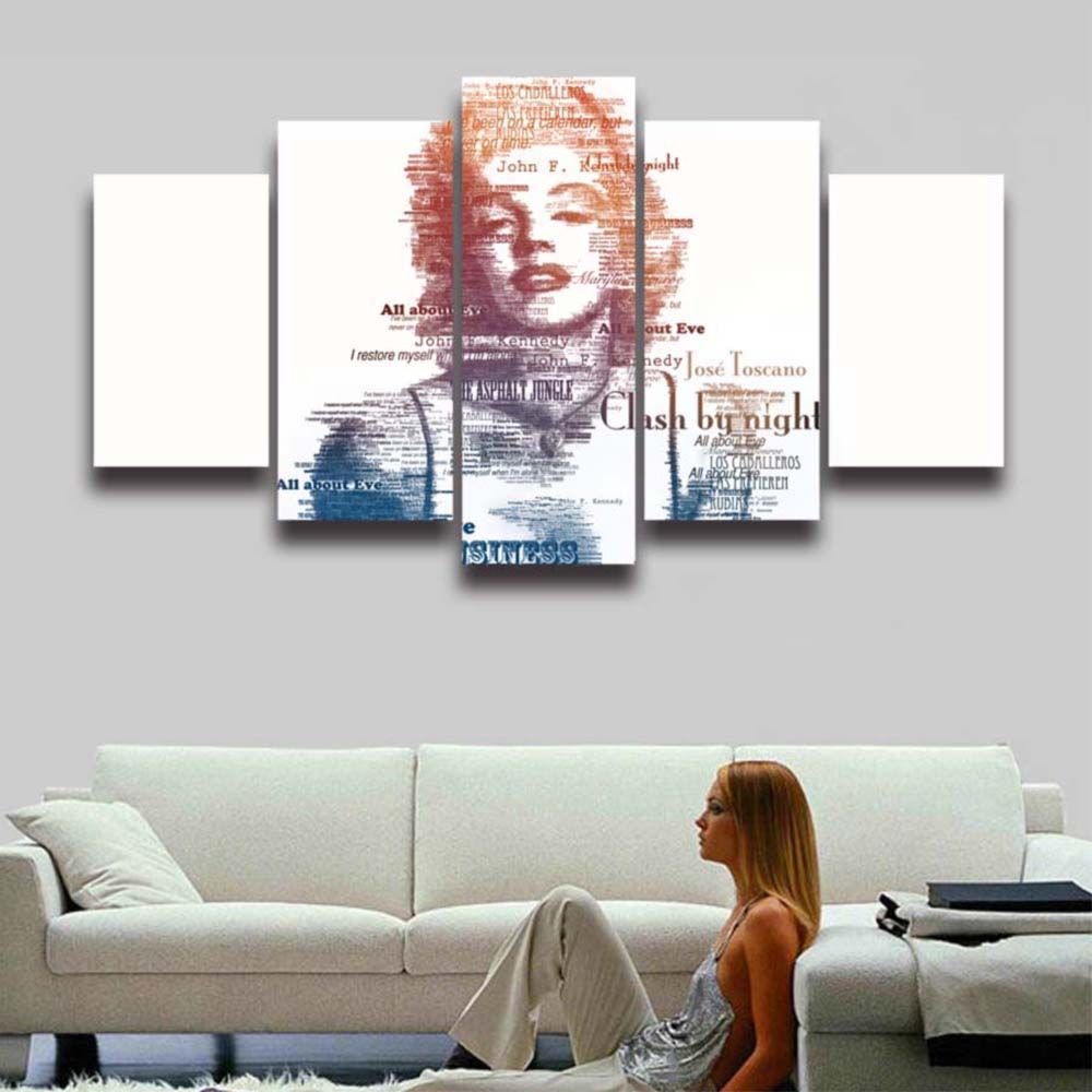 Compre 5 Pieza Impreso Artistico Sexy Marilyn Monroe Imagen