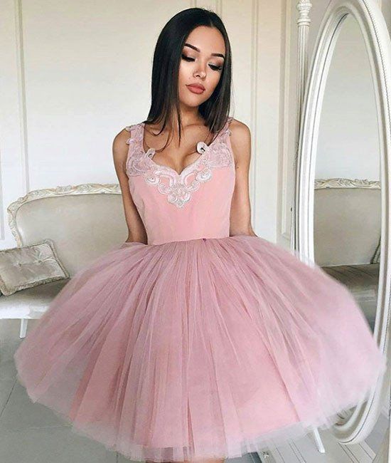 peach puffy bridesmaid dress