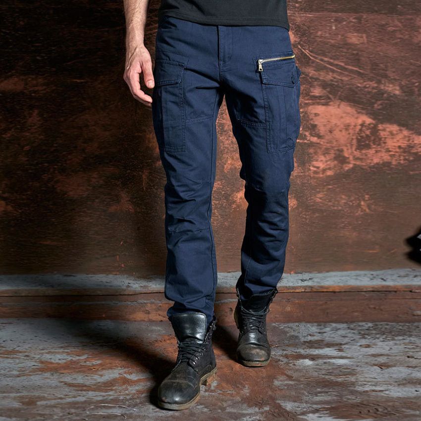 blue cargo trousers mens