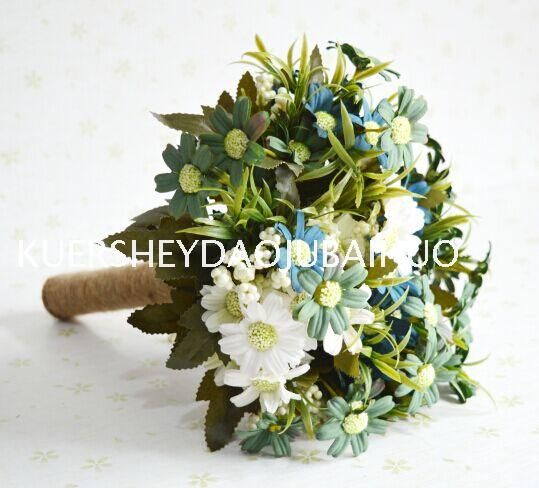 Lovely Bouquets Pink Green Blue Wedding Flowers Wedding Accessries