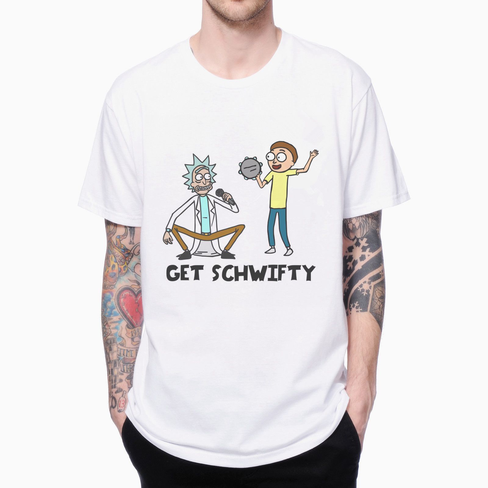 Rick and Morty Naked Shower Shirt