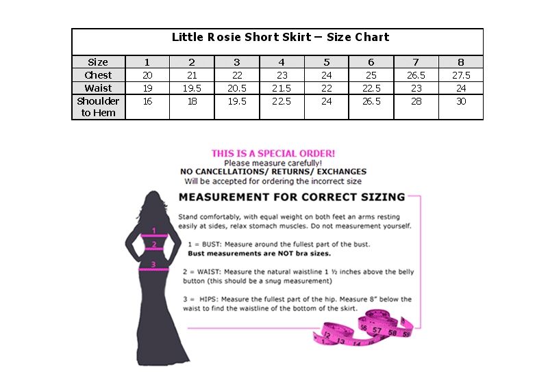 Little Rosie Size Chart