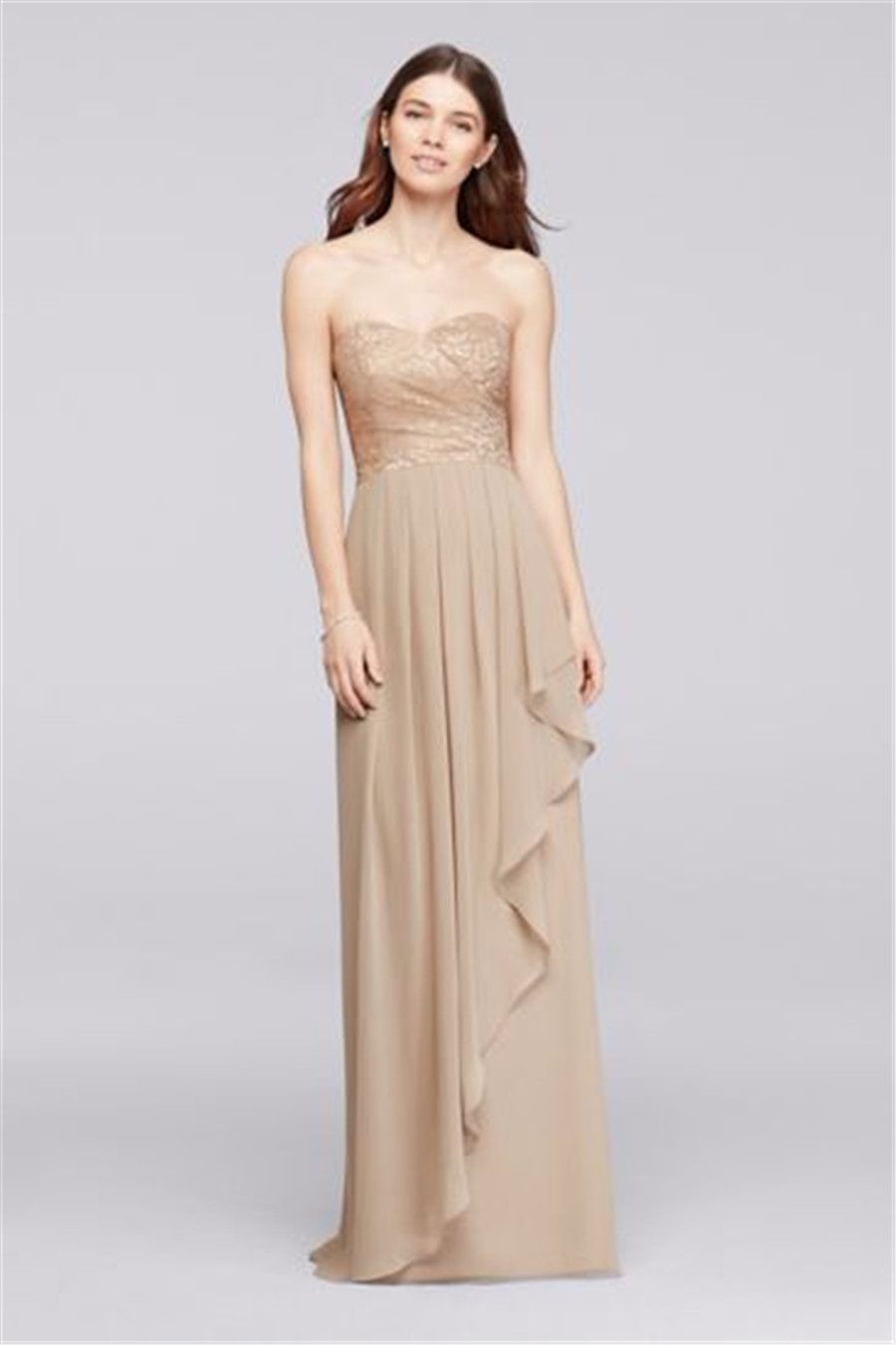 champagne colored long dress