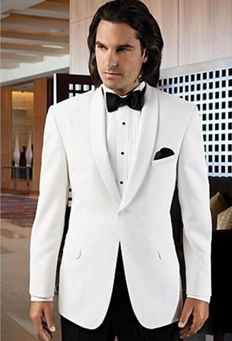all white groom suits