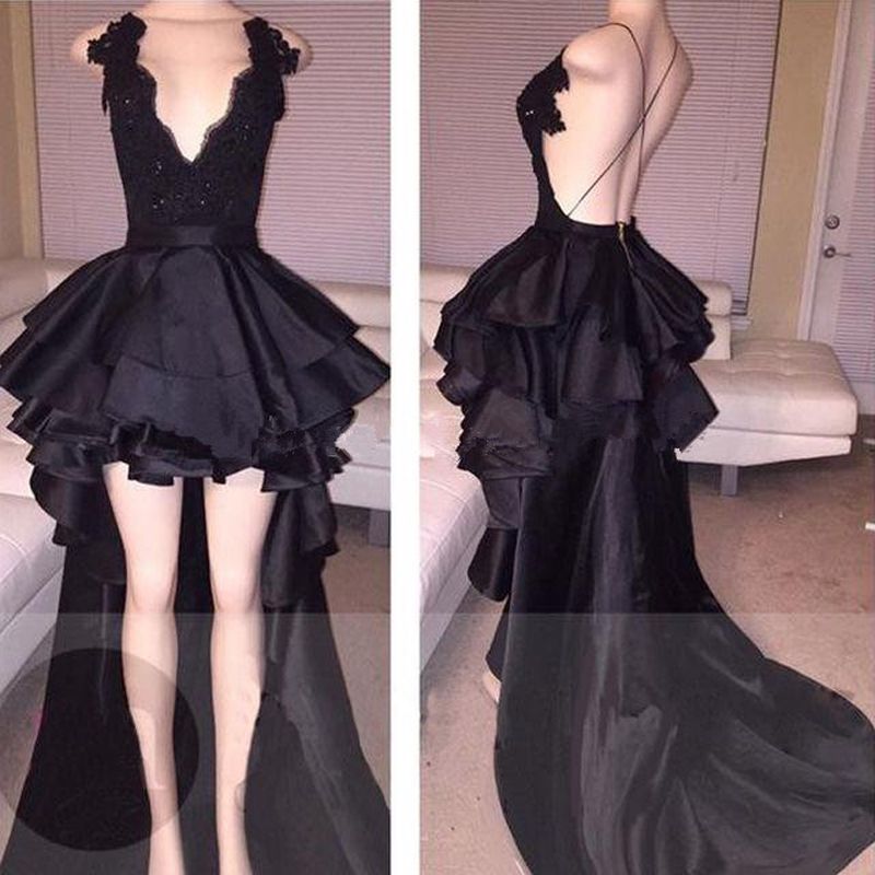black formal cocktail dress