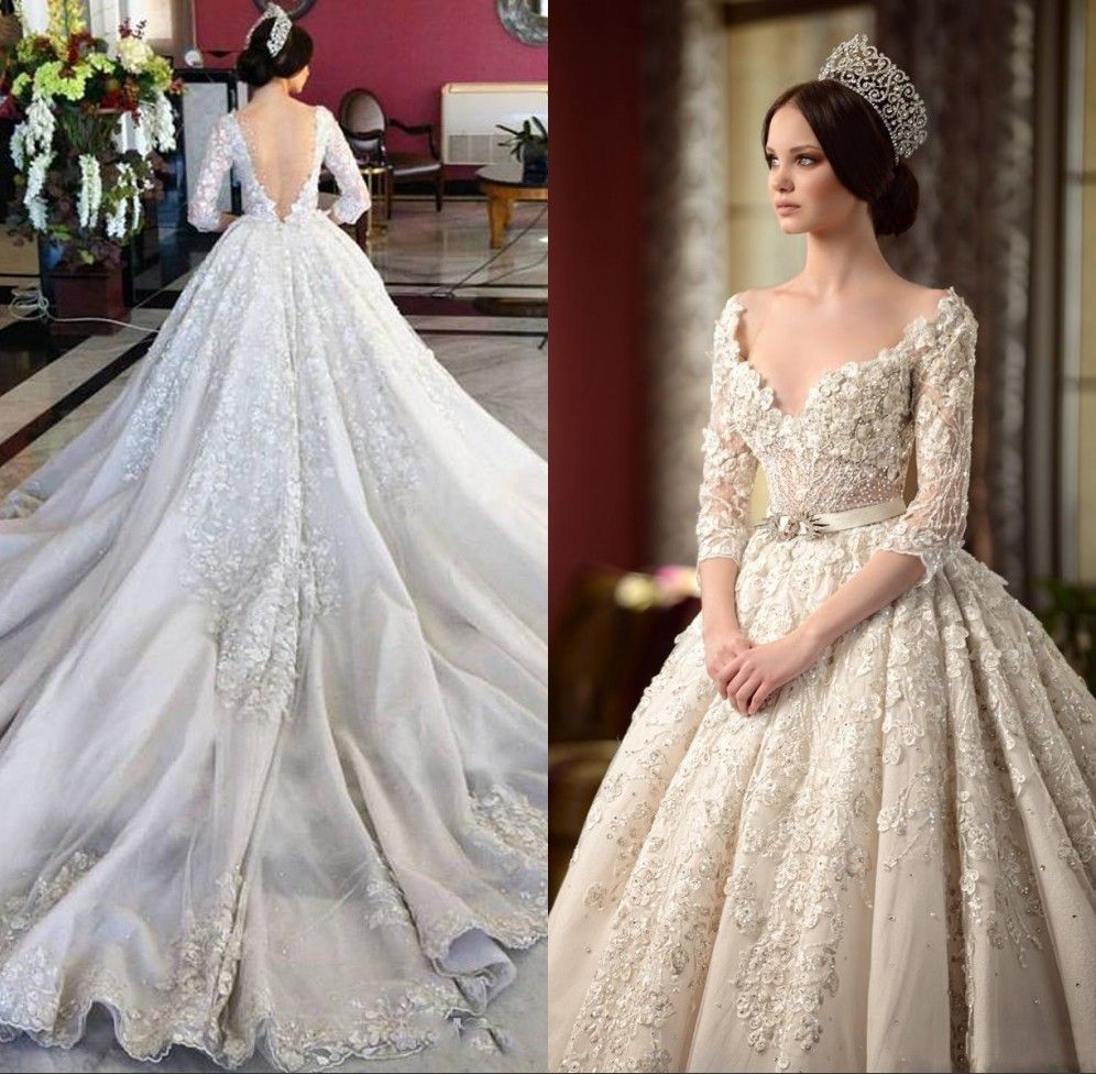 expensive long sleeve wedding dresses