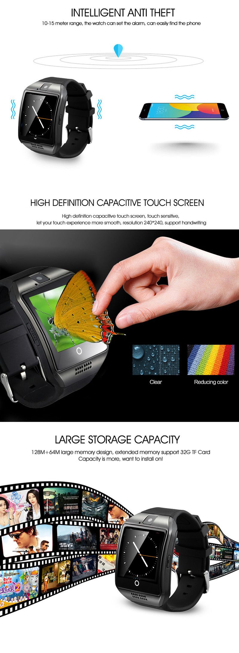 q18 smartwatch sim card setup