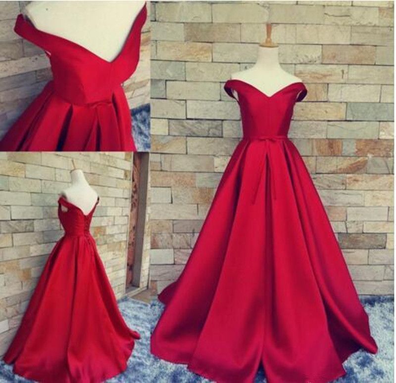 royal red prom dress