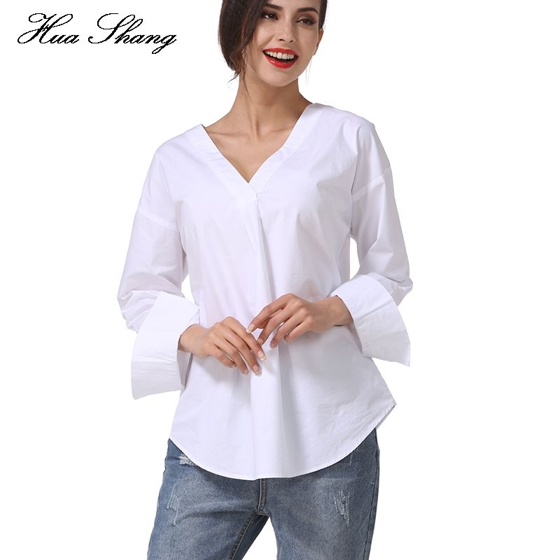 camisa blanca cruzada mujer