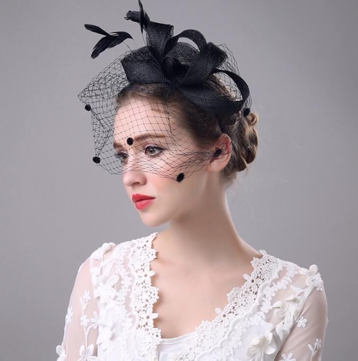 Luxury Bridal Hats Women Wedding Party Hat Performances Organza Bows Feather Head Flower Hair Band Headbands Top Quality Luxury Bridal Hats Women Wedding Party Hat Performances Organza Bows Feather Head Flower Hair Band Headbands Top Quality