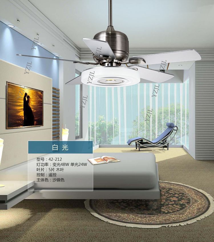 2019 Modern Living Room Bedroom Ceiling Fan Light Remote Control Mute Fan Light Restaurant Ceiling Fan Lights Frequency Converter From Kikizhao
