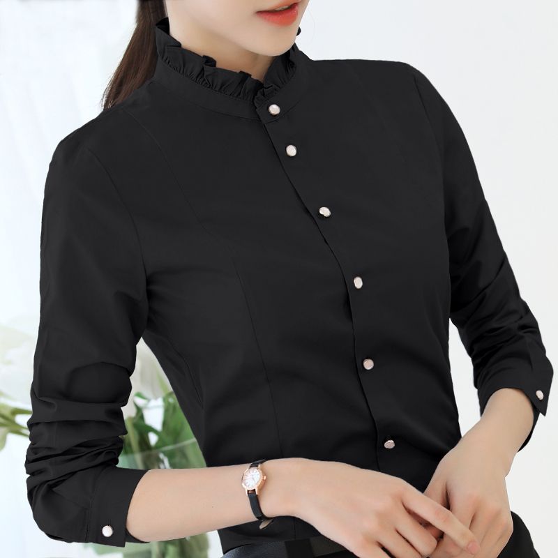 black long sleeve blouse formal