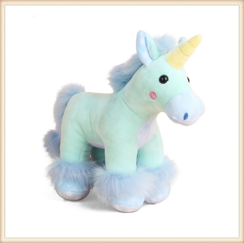 Großhandel 2018 Neue Einhorn Plüsch Puppe, Süße Einhorn 2017 neue Puppen Einhorn Horn Schlaf Kissen Baby Kind Kinder