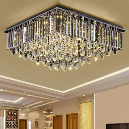 compre lamparas de arana modernas y creativas elegantes de alta clase k9 lampara de techo de cristal iluminacion sala de estar dormitorio del