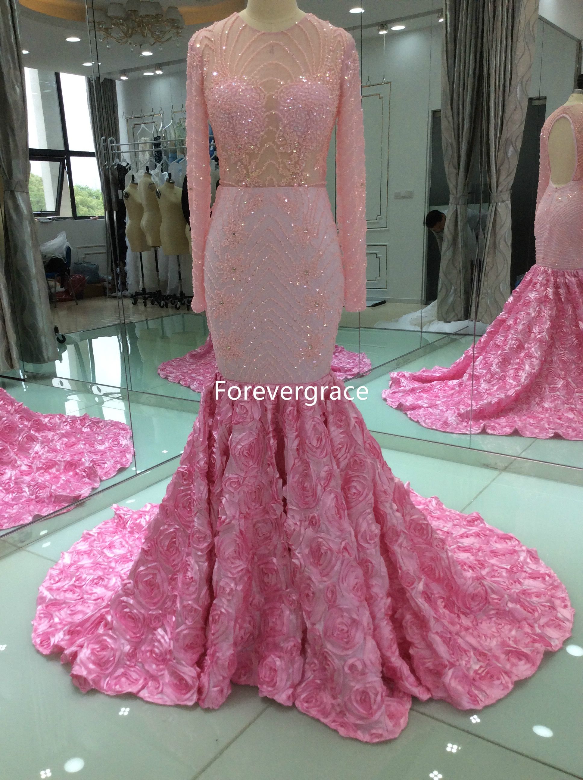 pink colour gown dress