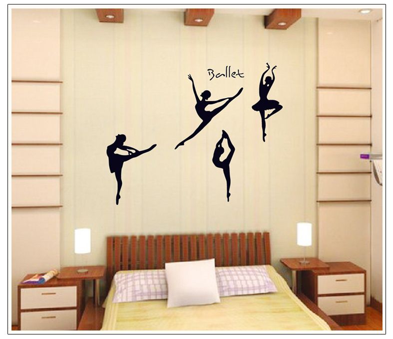 Wall Stickers Home Decor Diy Ballet Girl Dancing Wall Decals Music Dance Classroom Decoration Art Wall Post Canada 2019 From Vweiweili Cad 19 54