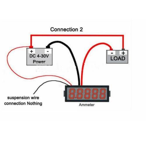 0.36/" Digital Ammeter 0-3.0000A DC Current Panel Meter Five Digit Red LED