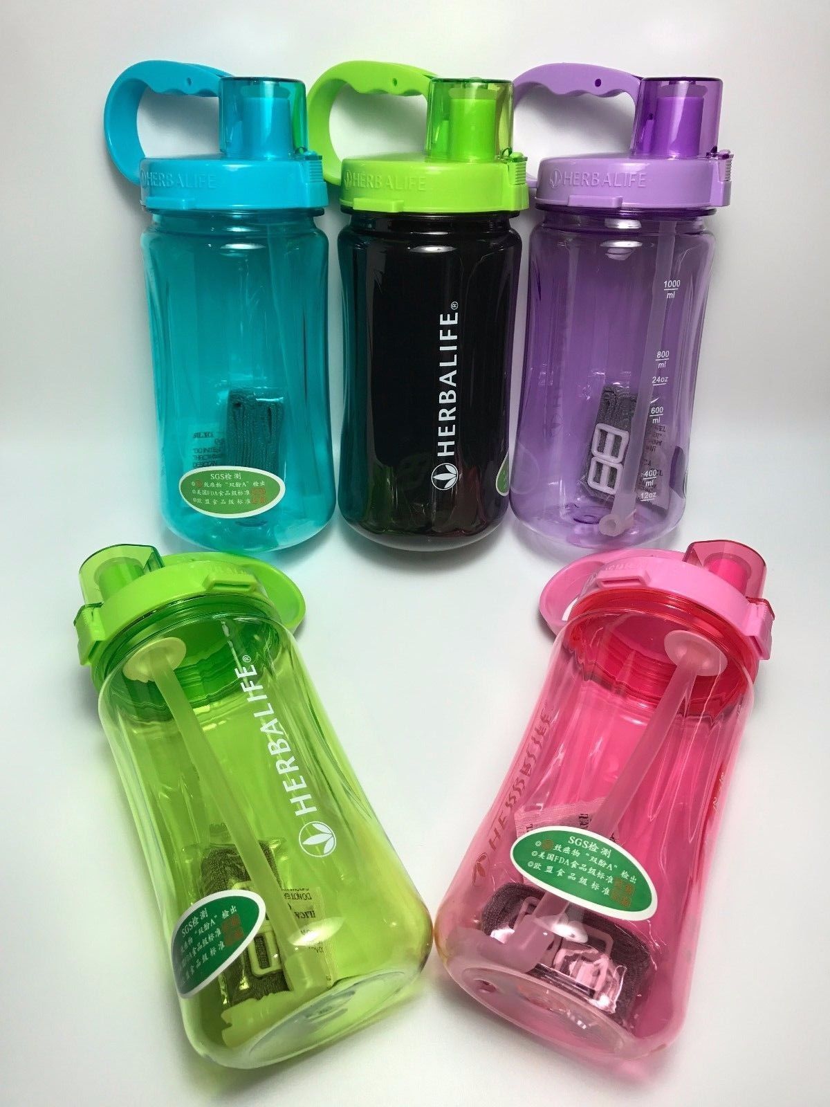 1000ML/32OZ Outdoor Sports Multicolor Herbalife Shake Water Bottle Cup
