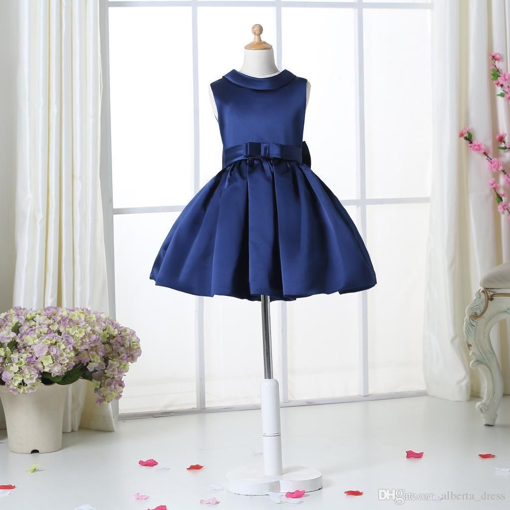 girls navy blue party dress