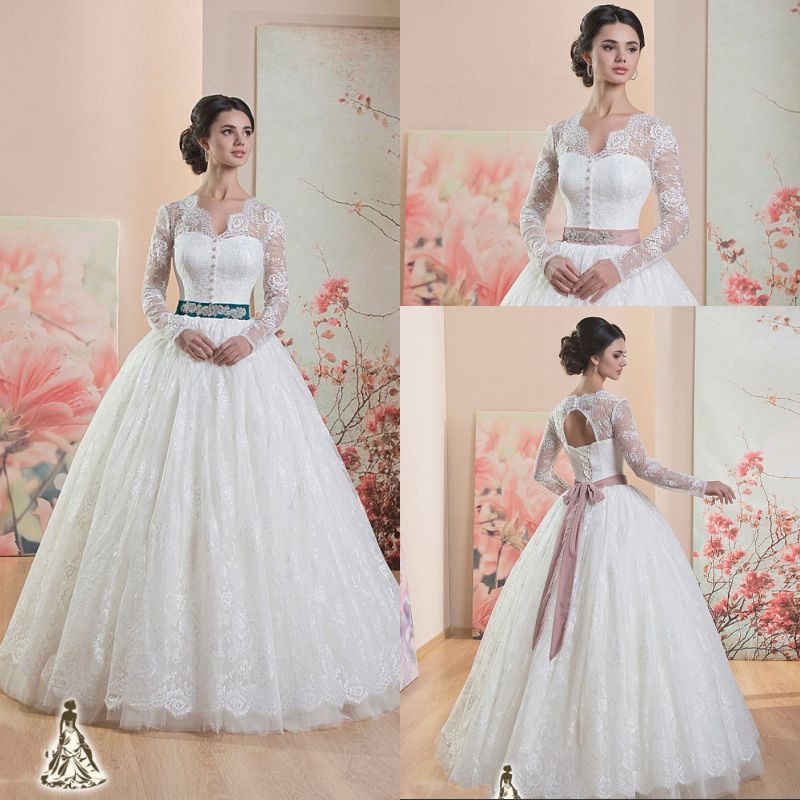 Vestidos de novia de encaje bohemios con cuello en V románticos Longitud del piso Cinturón azul rosado Mangas largas escarpadas Cuentas Apliques de encaje Vestidos de fiesta nupciales de jardín Vestidos de novia de encaje bohemios con cuello en V románticos Longitud del piso Cinturón azul rosado Mangas largas escarpadas Cuentas Apliques de encaje Vestidos de fiesta nupciales de jardín