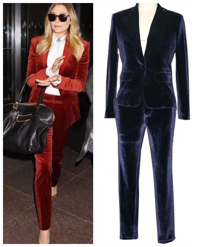 plus size velvet suit