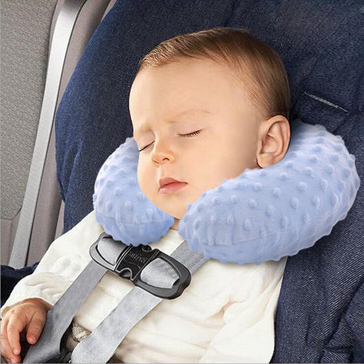 Top Washable Child U Shape Head Neck Support Headrest Travel Car Seat Inflatable Pillow Cushion Buckle Baby Protector Pillows In Crib Infants