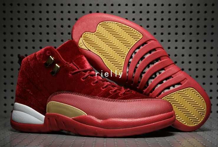 retro 12 red and gold
