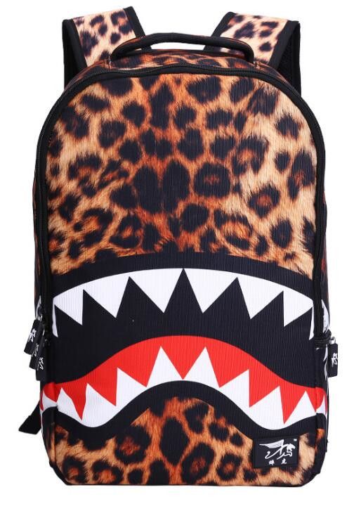 leopard bookbag