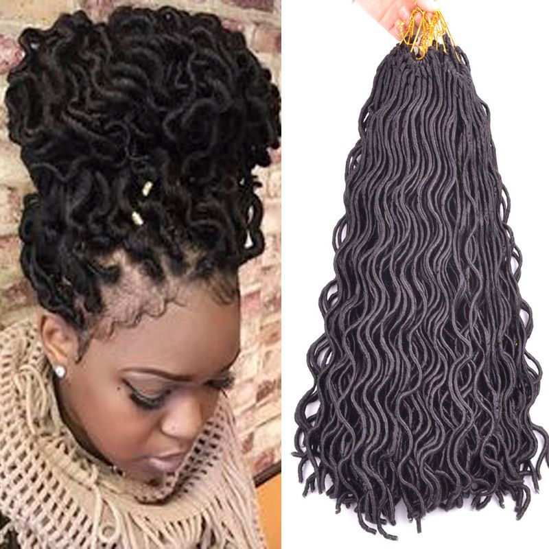 18 Inch Afro Fashion Crochet Curly Dreadlocks Hair Synthetic