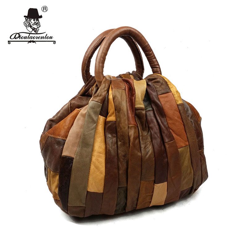 patchwork leather bolsa