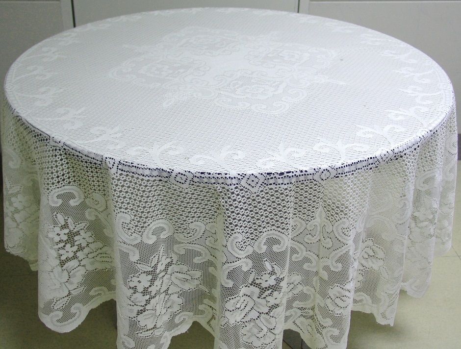 On Sale Floral Elegant Lace Tablecloths Round Lace Table Cover White Or