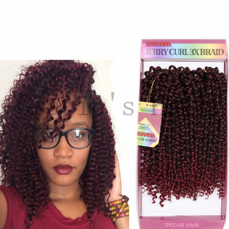 2020 Kanekalon Jumbo Braiding Jerry Curl Ombre Synthetic Crochet