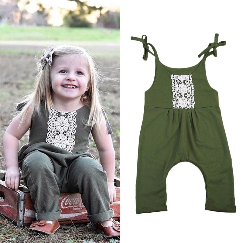 Toddler Infant Baby Girl Sleeveless Summer Romper Jumpsuit Casual Outfit Clothes