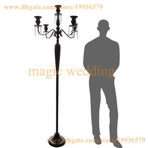 10 x Black 5 Arm Candelabra