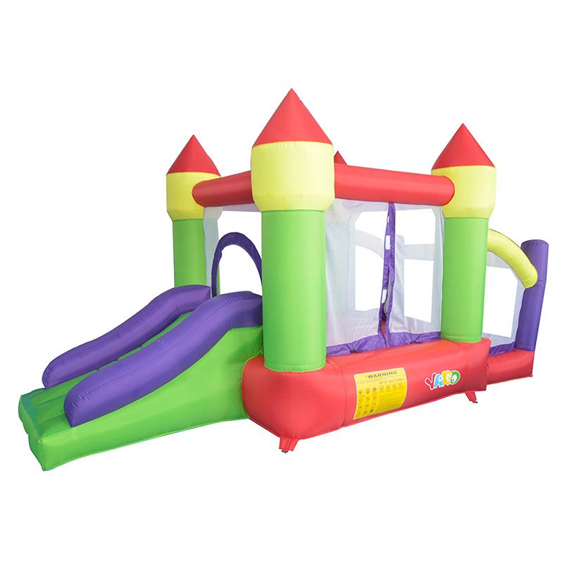 yard bounce house with slide