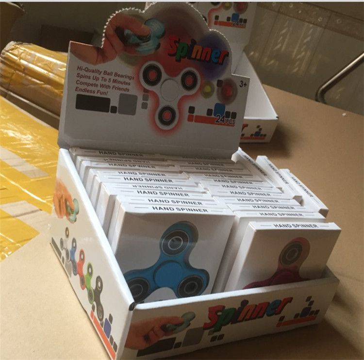 Fidget Tri Spinner Display Box Case Hand Spinners Fingertip