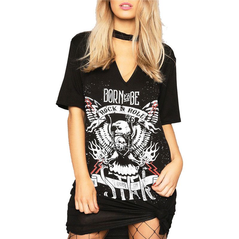 rock t shirt dress