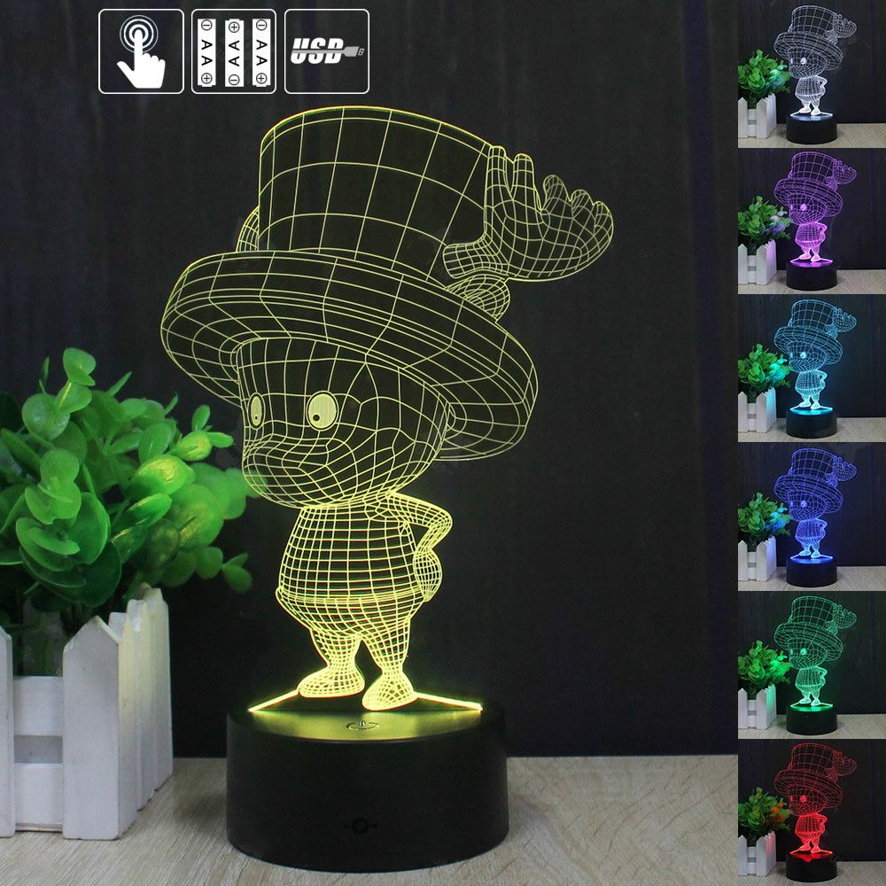 Chobar 3D LED Lamp Light USB Colorful Change Night Light For Wedding