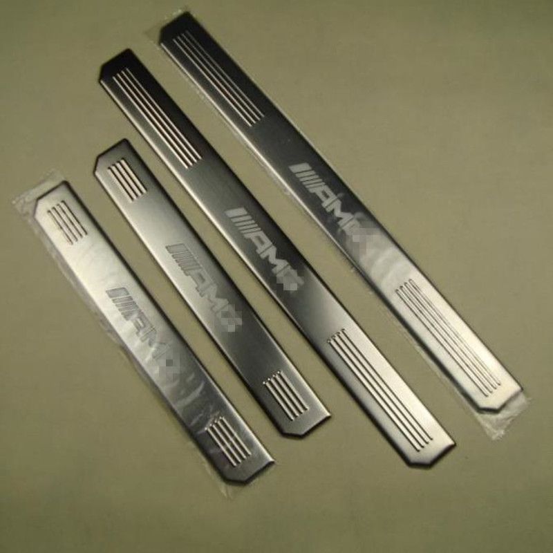 2021 Stainless Steel LED Scuff Plate Door Sill Covers For Mercedes AMG