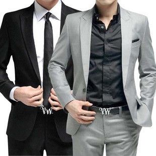 Compra Traje De Los Hombres Chaqueta + Pantalones + Corbata Ropa Formal  Fiesta De Boda Novio Cantante Gris Negro Blanco Rojo Color Masculino Traje  De Host Escenario Desgaste Barato | Entrega Rápida